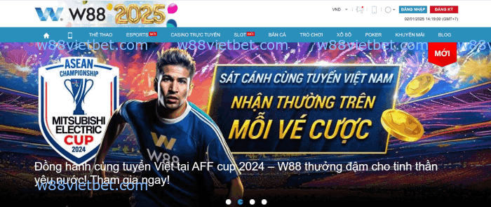 Đồng hành cùng tuyển Việt Nam tại AFF Cup 2024 - W88 thương đậm cho tinh thần yêu nước!